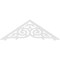 Ekena Millwork Pitch Athens Architectural Grade PVC Gable Pediment, 36"W x 12"H x 1"P (8/12) GPP036X012X100ATH - alternate 4